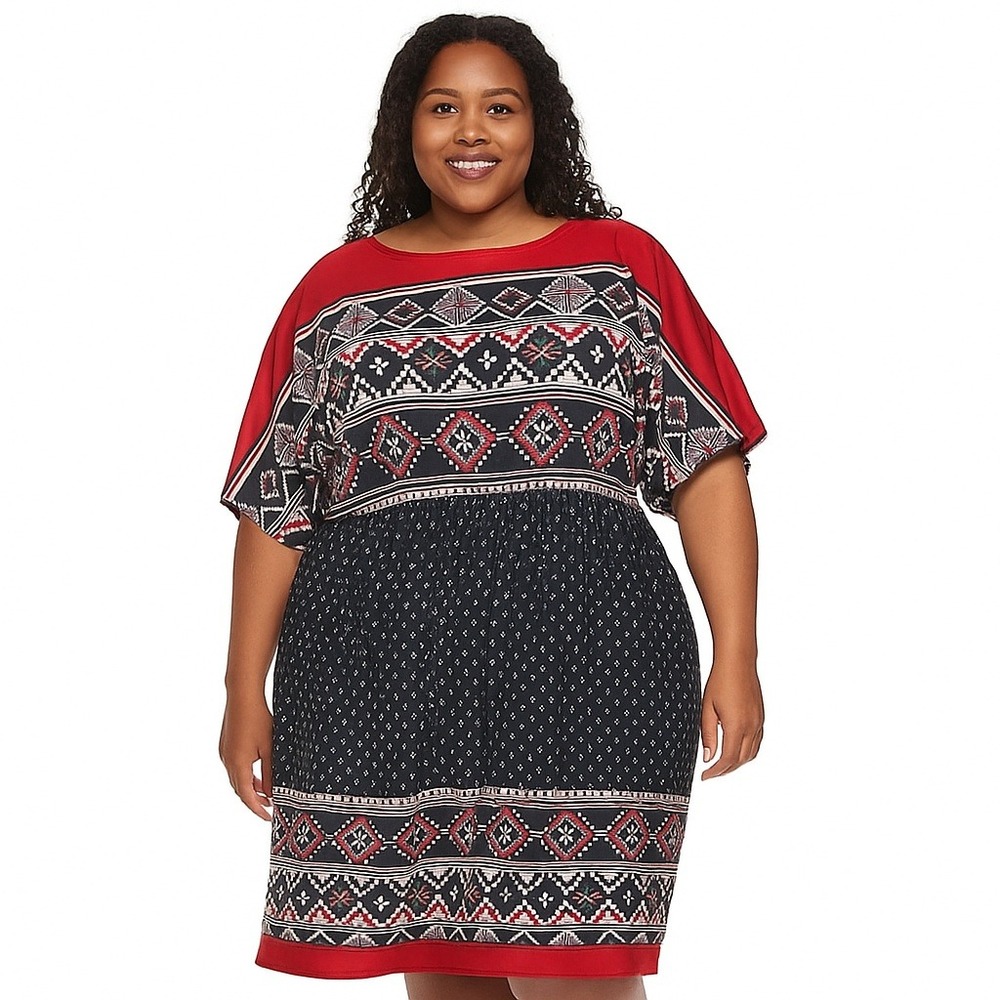 Lucky Winner Sheath Women Dress Multicolor Southwestern Geometric Boho‎ USA